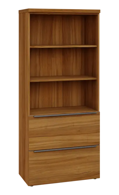 SIN 5 - 82ZN kancelářská skříň, 2-zásuvková/nika, 1820x800x400, ořech světlý